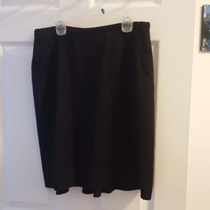 Simple black pencil skirt